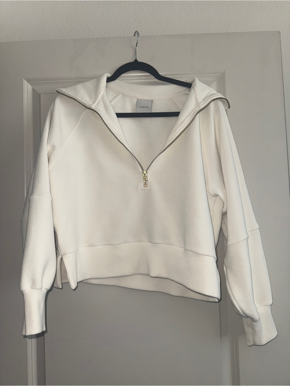 VARLEY Cream Half-Zip Pullover Top